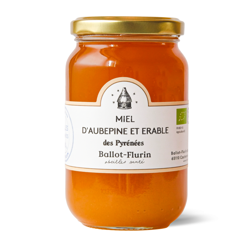 Miel d'Aubépine et Érable des Pyrénées - 480g