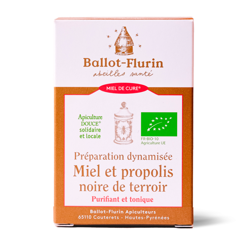 Miel de Cure® à la Propolis noire française bio Ballot-Flurin - 1