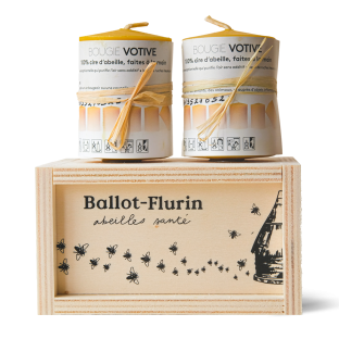 Petit coffret Bougies à la cire d'abeille