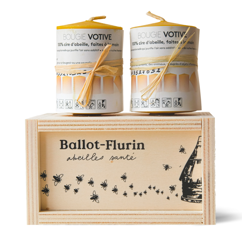 Petit coffret Bougies à la cire d'abeille