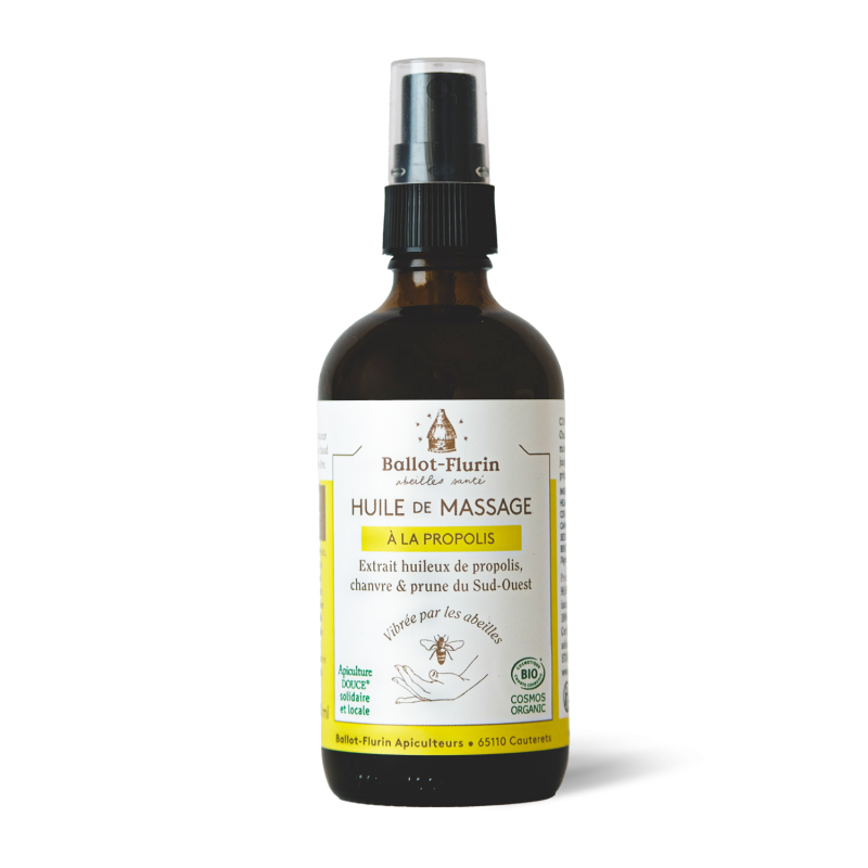 Huile de Massage relaxante à la Propolis - 100% bio| Ballot-Flurin