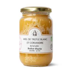 Miel de Trèfle Blanc et Coriandre de la Loire