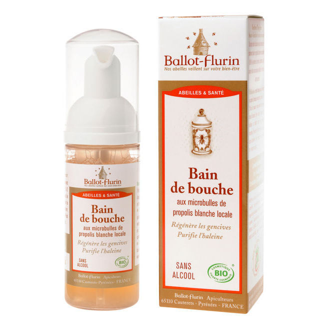 nouveau bain de bouche bio à la propolis - sans alcool