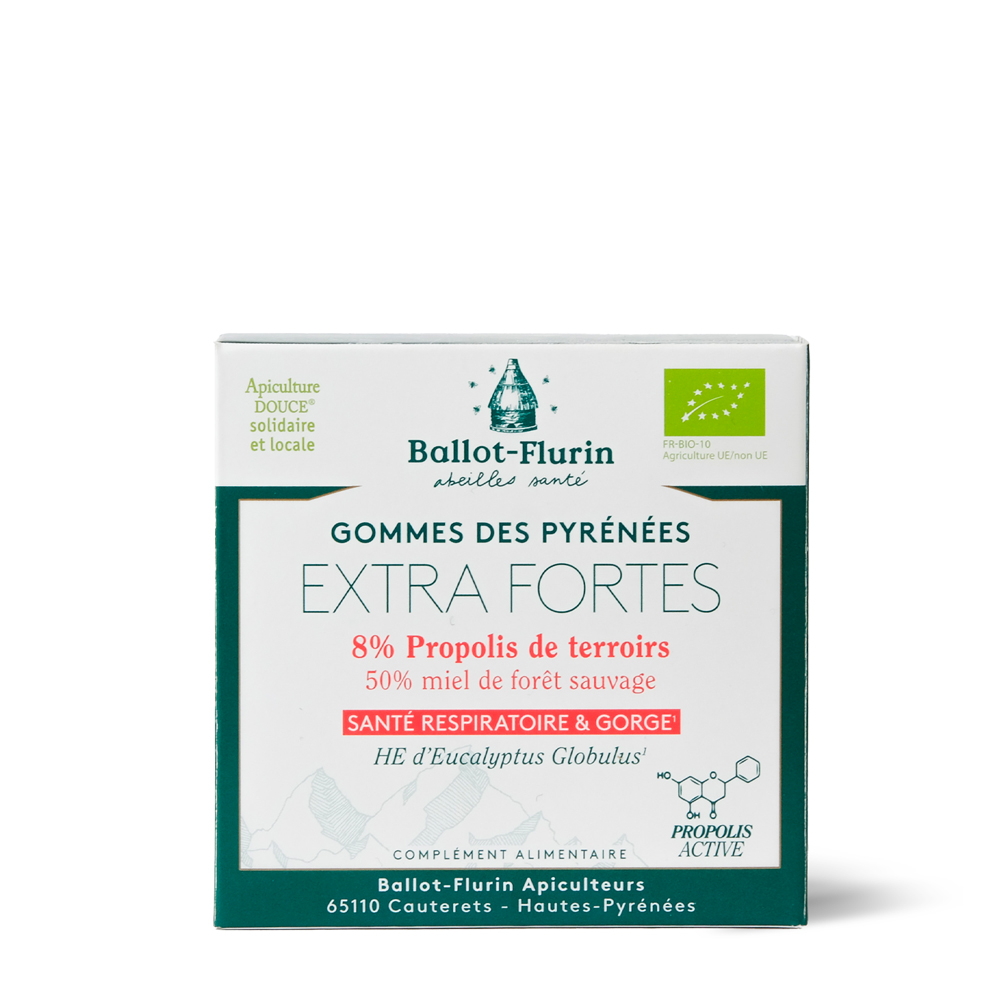 Gommes Extra Fortes Propolis & Miel Santé Respiratoire et Gorge