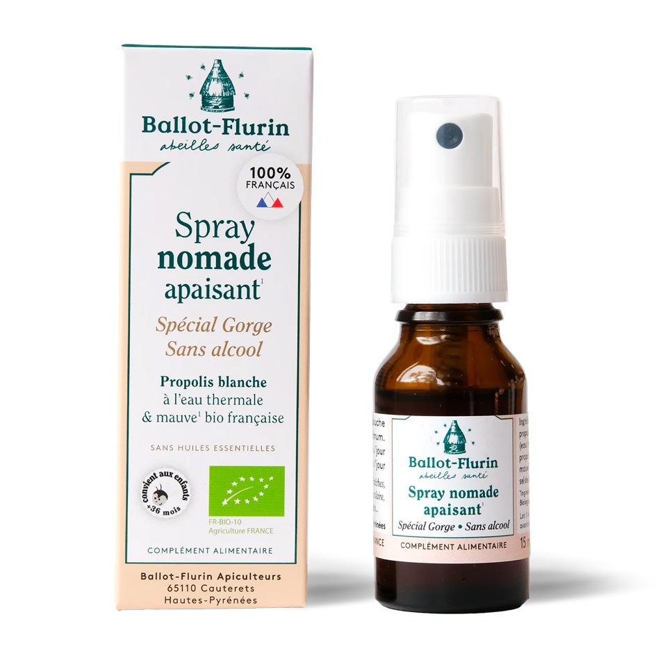 Spray nomade apaisant Ballot-Flurin - propolis gorge sans alcool