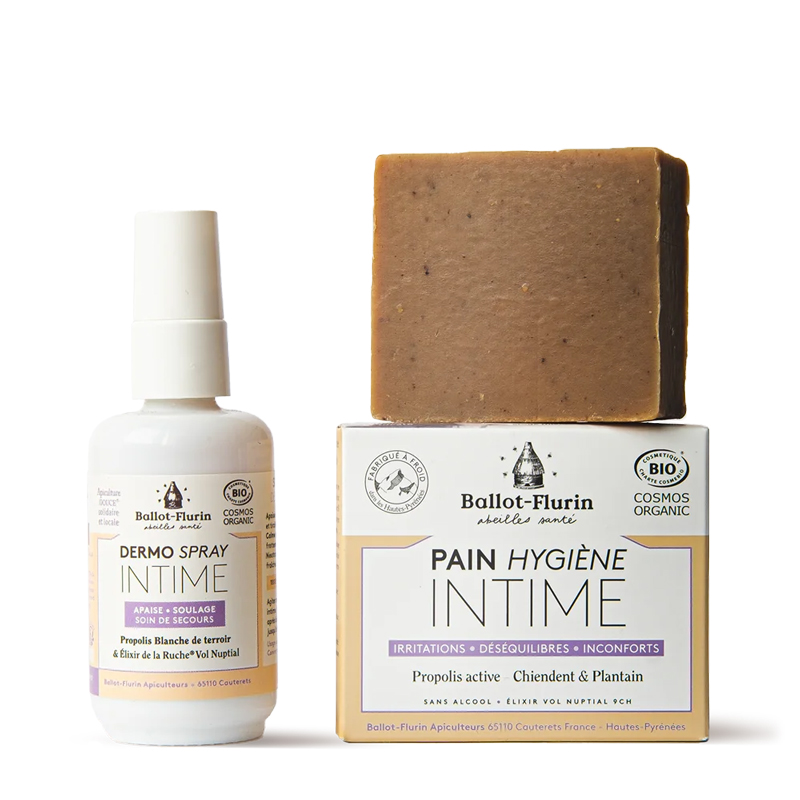 Kit Intime Ballot-Flurin Propolis Bio savon intime et spray apaisant